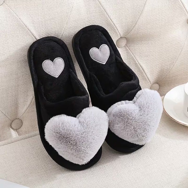 Zeliha - Zapatillas De Felpa Con Forma De Corazón Y Suela Antideslizante