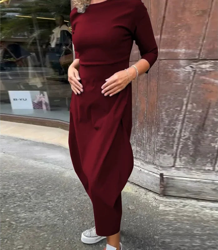 Vionel - Vestido De Poliéster De Manga Larga Con Bolsillos