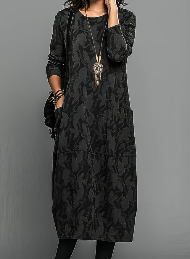 Corina - Vestido Casual De Invierno Con Cuello Redondo