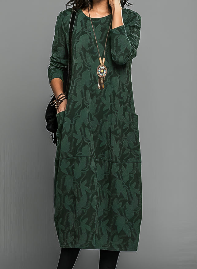 Corina - Vestido Casual De Invierno Con Cuello Redondo