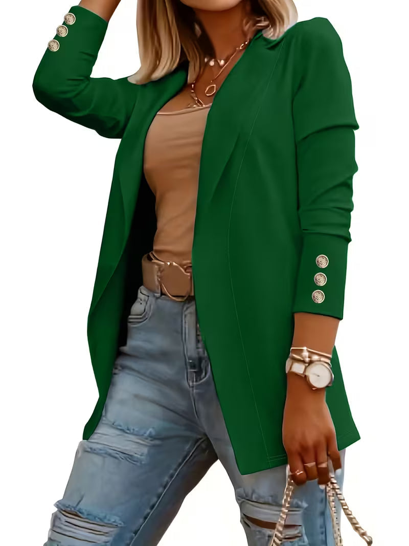 Nikia - Blazer De Manga Larga Con Botones Decorativos