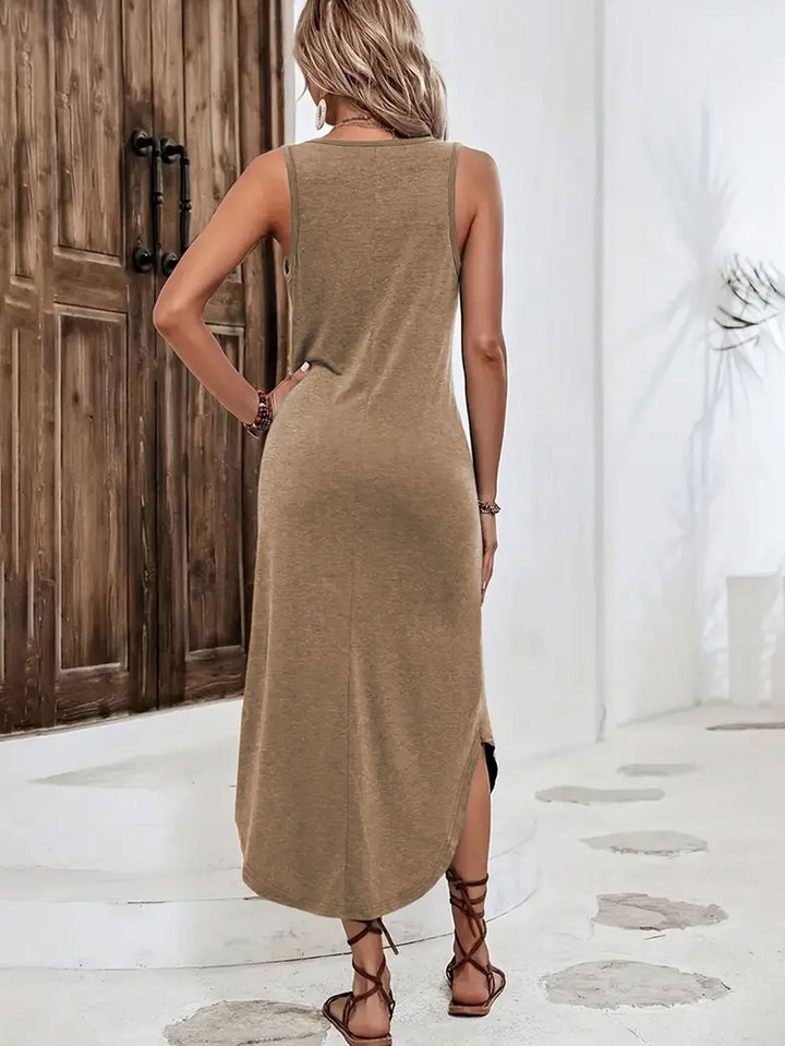 Brandy - Elegante Vestido Largo Sin Mangas