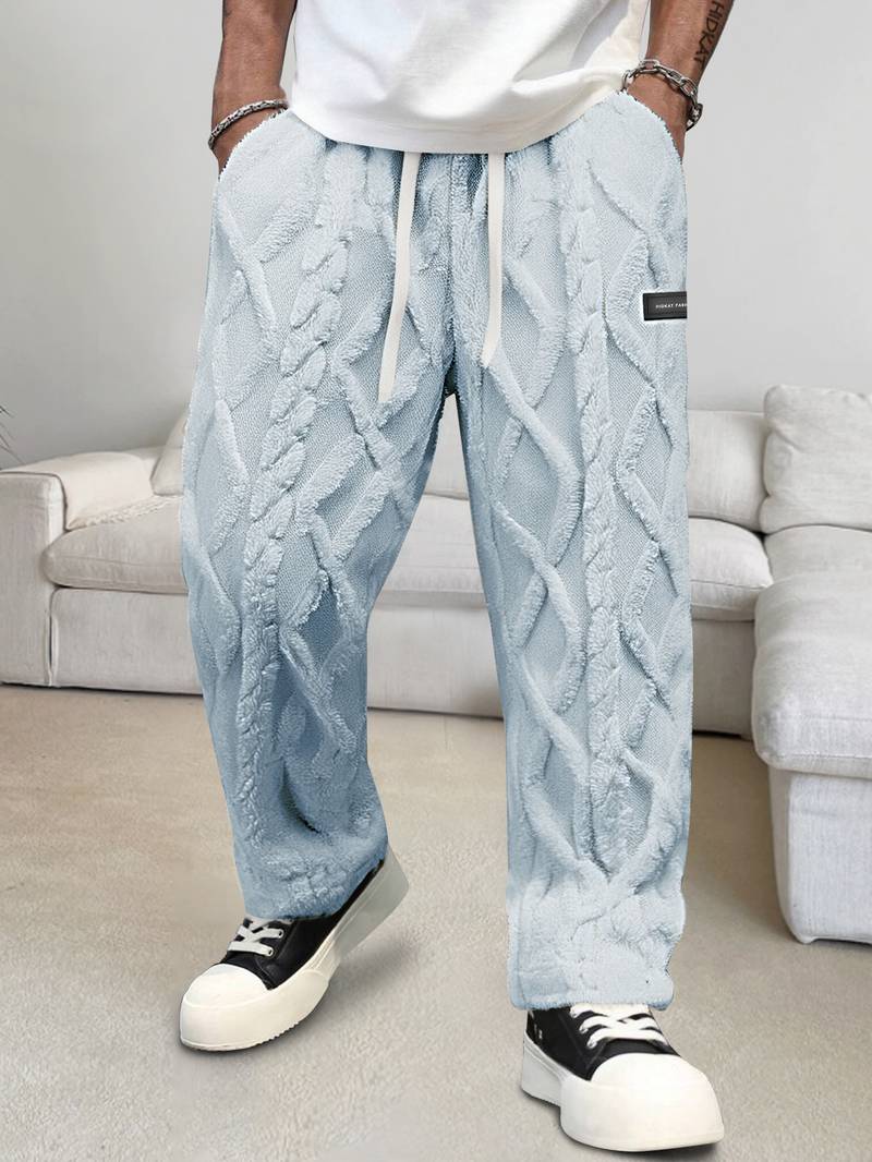 Zecharia - Pantalón Con Estampado Geométrico y Cintura Elástica