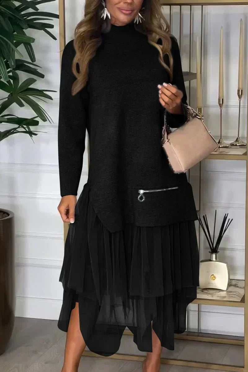 Sonja - Elegante Vestido de Malla Patchwork