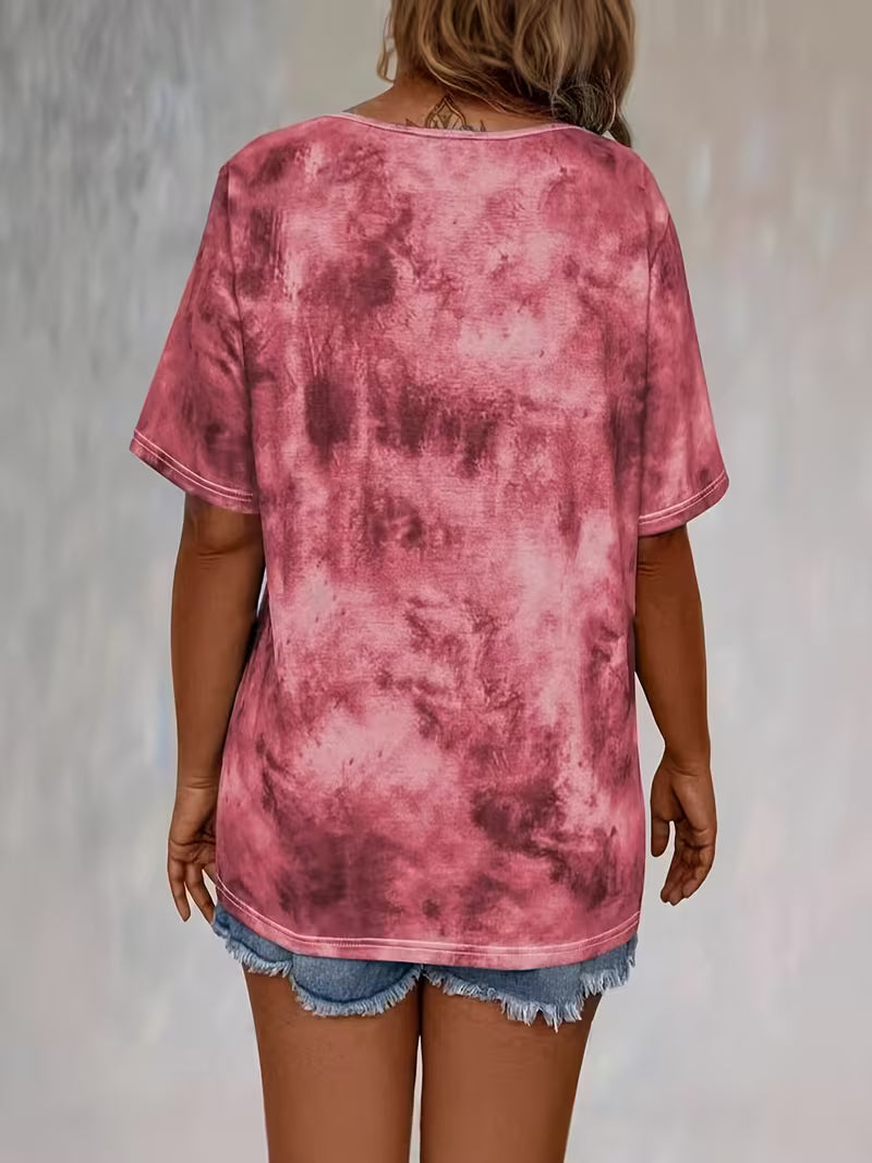 Beryl - Camiseta de Manga corta con Estampado y Cordón Ajustable