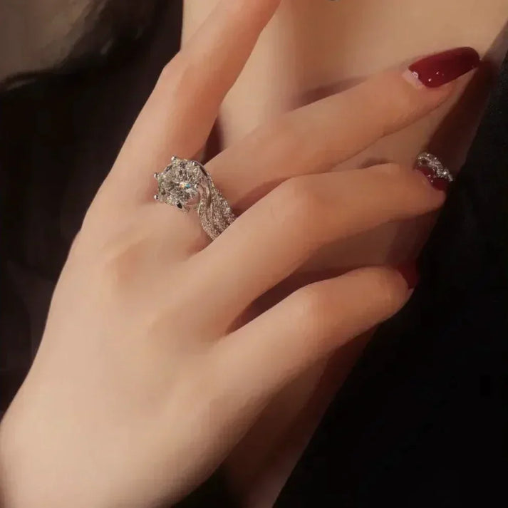 Halyna - Anillo De Moissanita Super Flash D 3 Quilates