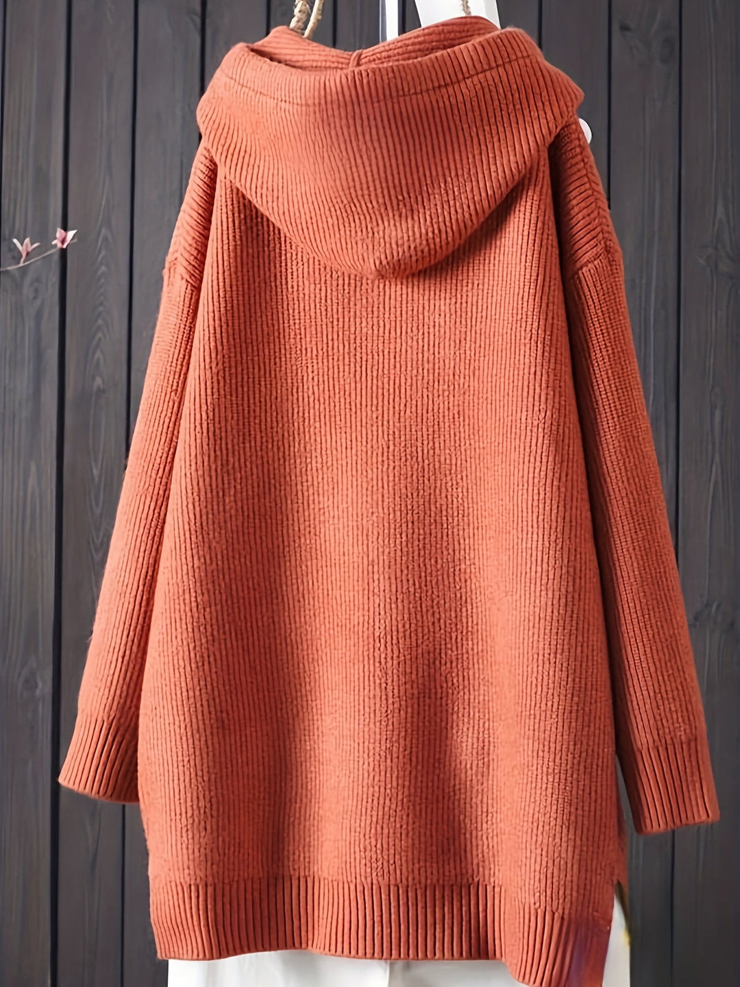 Genivee - Sudadera Con Capucha De Punto Manga Larga Informal