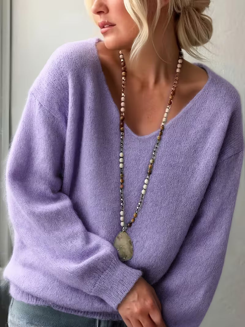 Yalitan - Jersey de Manga Larga con Cuello en V