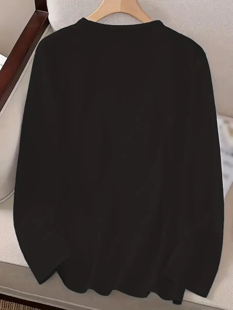 Odalina - Camiseta Informal Con Estampado Sonriente Guiño