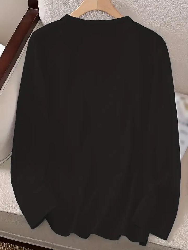 Odalina - Camiseta Informal Con Estampado Sonriente Guiño