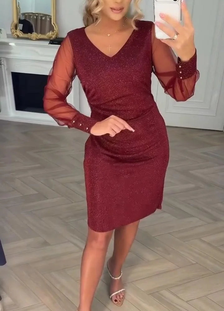 Irisa - Vestido Midi De Patchwork Brillante