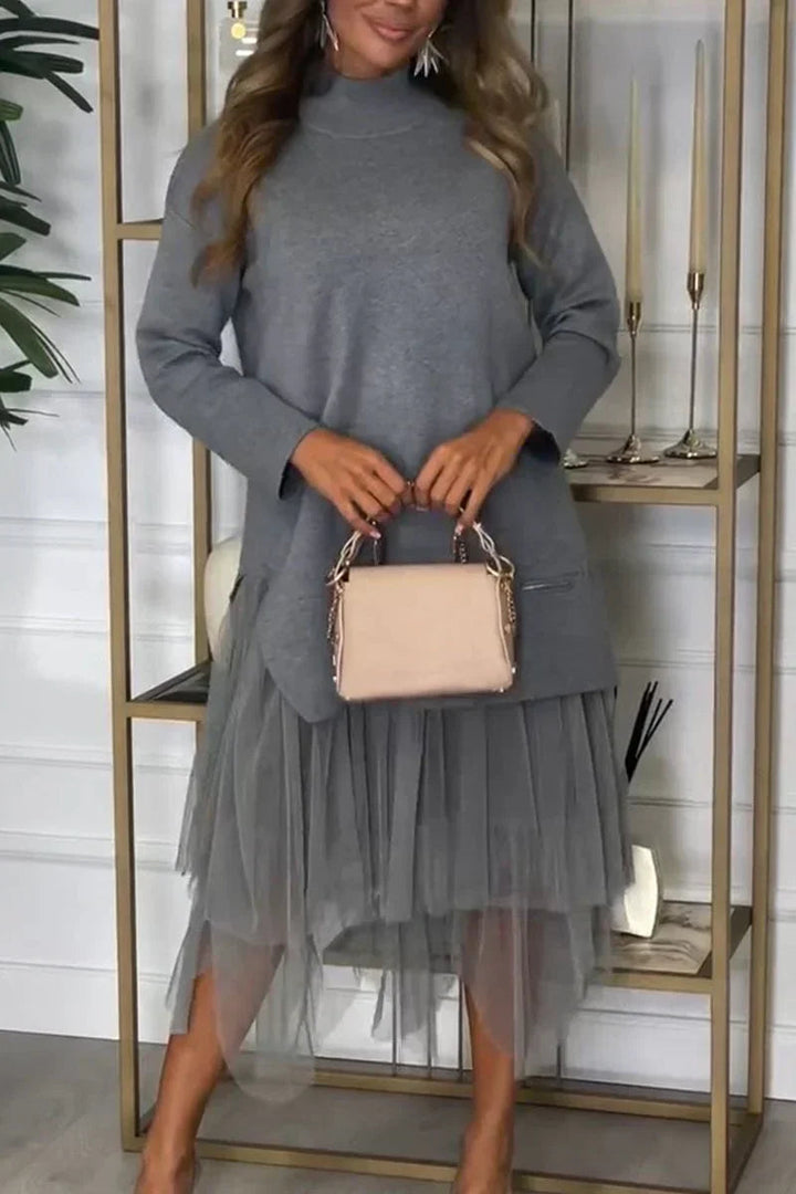 Sonja - Elegante Vestido de Malla Patchwork