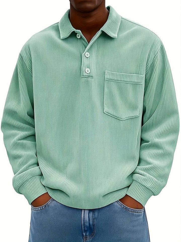 Hawkins - Camisa De Manga Larga Con Cuello Vuelto de Pana