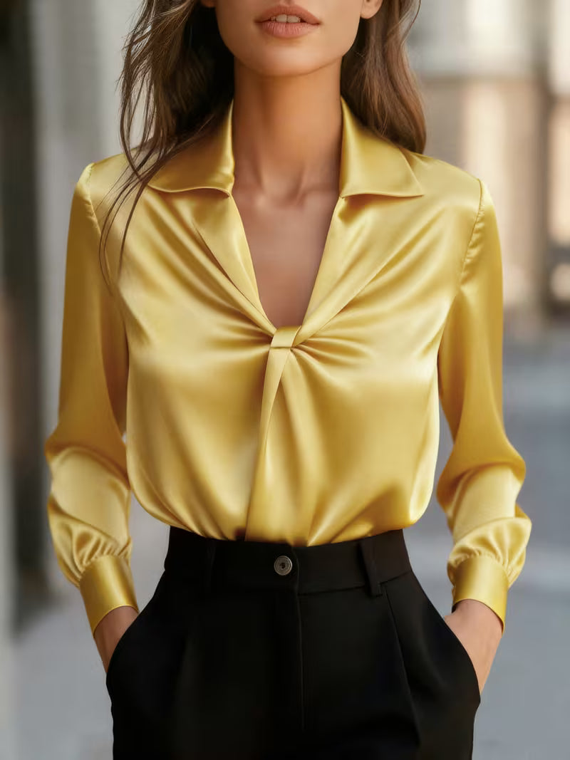 Leylah - Elegante Blusa De Manga Larga