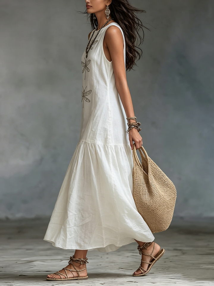 Kevina - Vestido Sin Mangas Con Estampado De Libélula