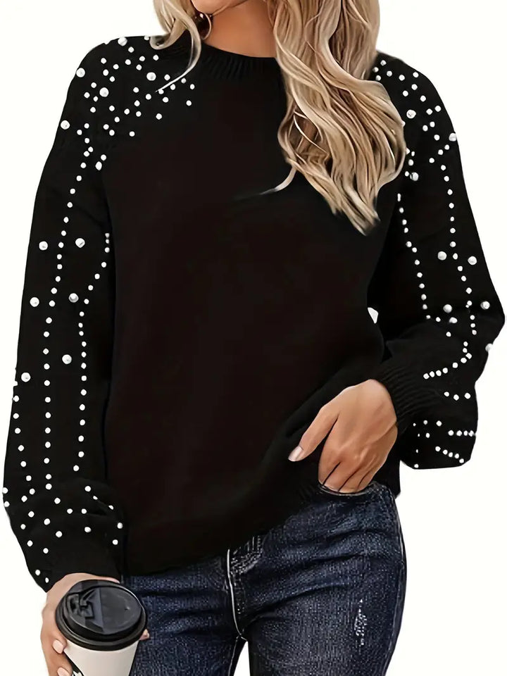 Quinlee - Jersey De Manga Larga y Cuello Redondo