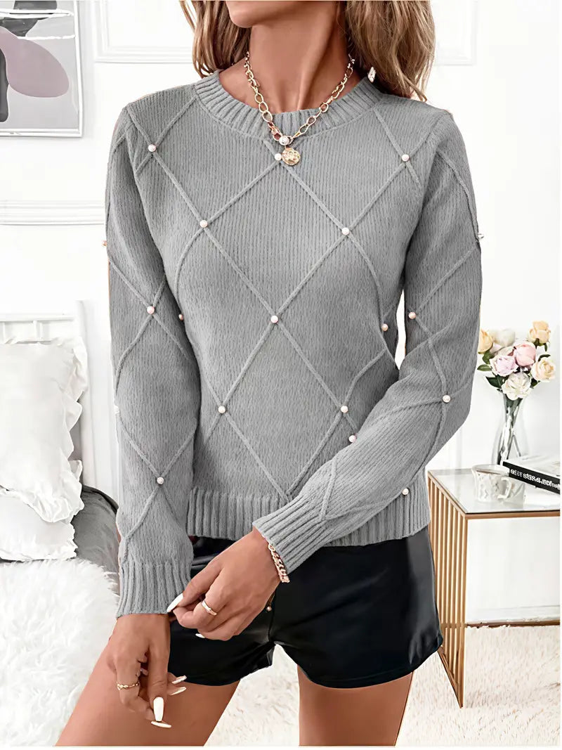Turid - Elegante Jersey De Manga Larga De Punto