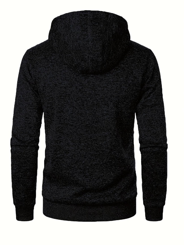 Ewen - Manga Larga Con Cremallera Sudadera Con Capucha