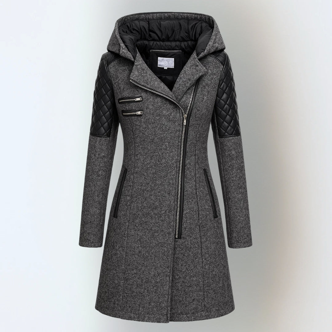 Jasneet - Chaqueta De Invierno Con Capucha y Cremallera