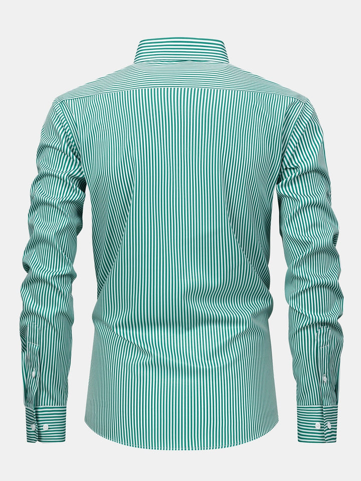 Corey - Camisa De Manga Larga a Rayas Con Botones