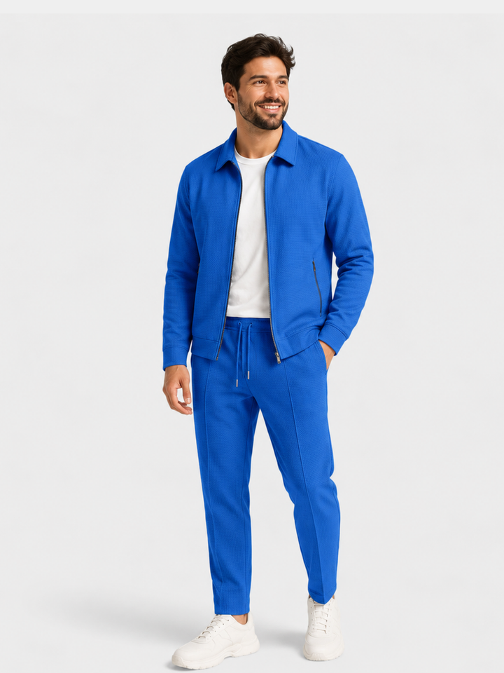 Tobiana - Conjunto De Chaqueta Con Cremallera Y Textura Y Pantalones Con Cordón