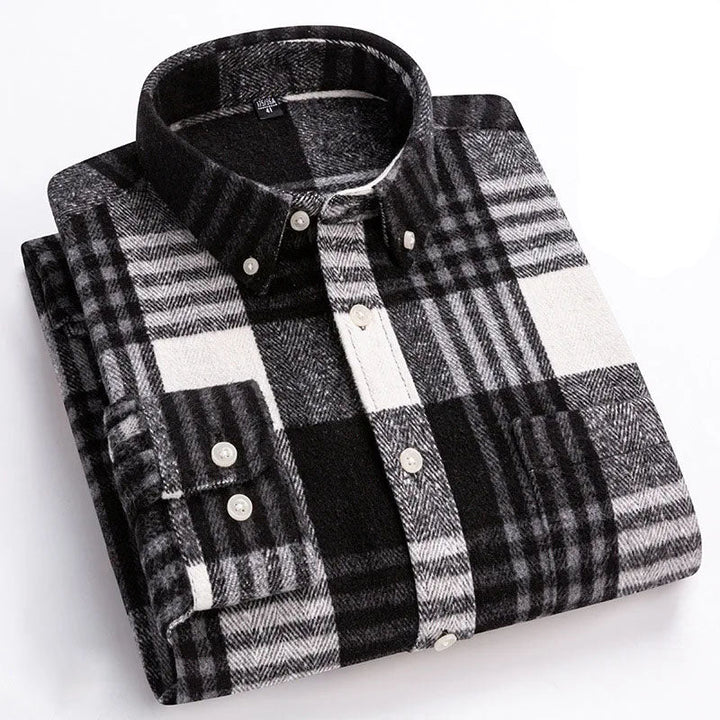 Hansamu - Elegante Camisa De Manga Larga Con Botones