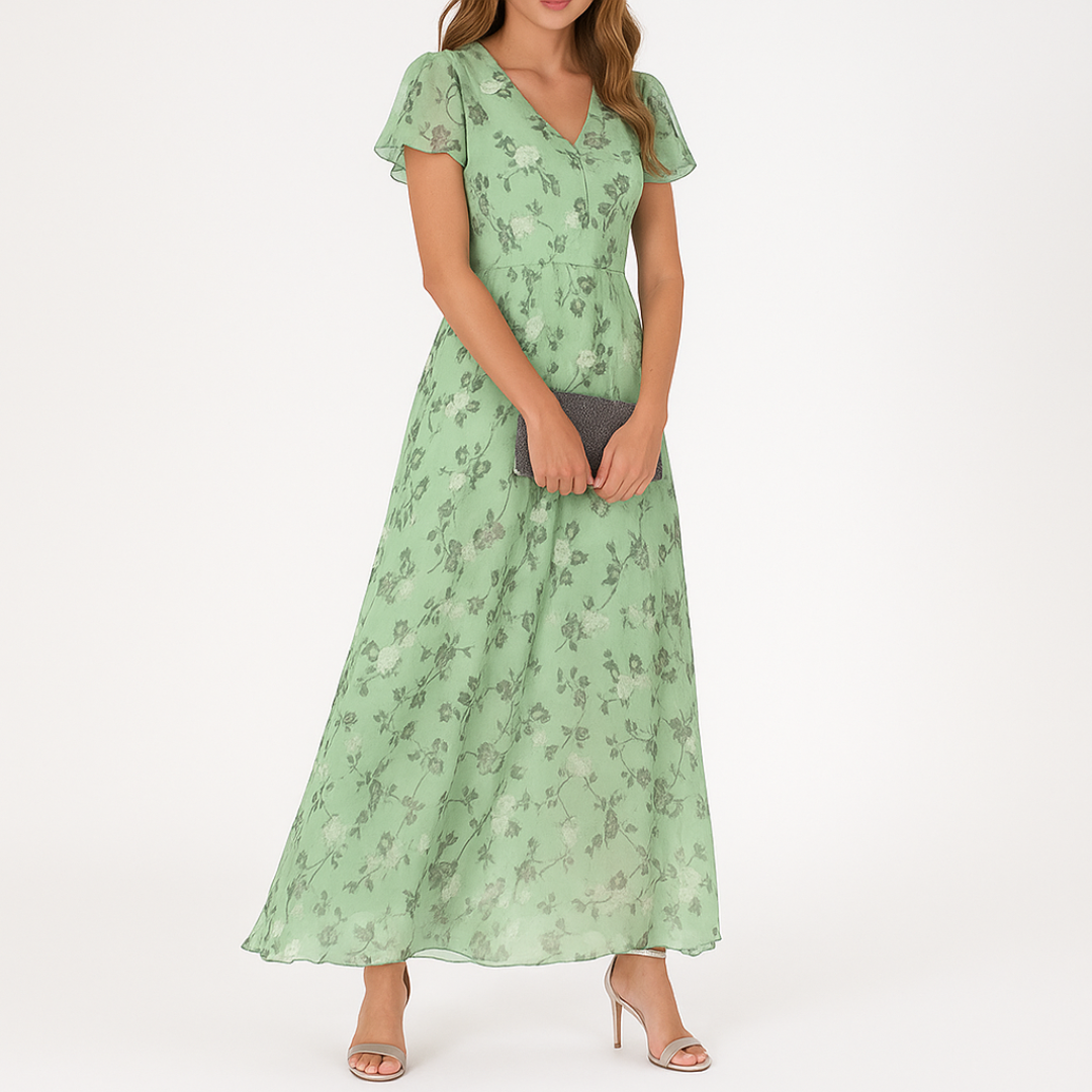 Danielle - Elegante Vestido Con Escote En V Que Cubre El Vientre