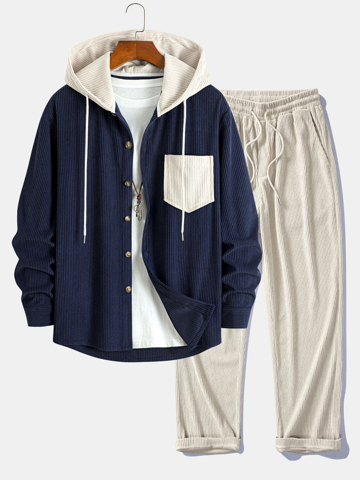 Cadmus - Conjunto De Camisa Con Capucha y Pantalones De Pana