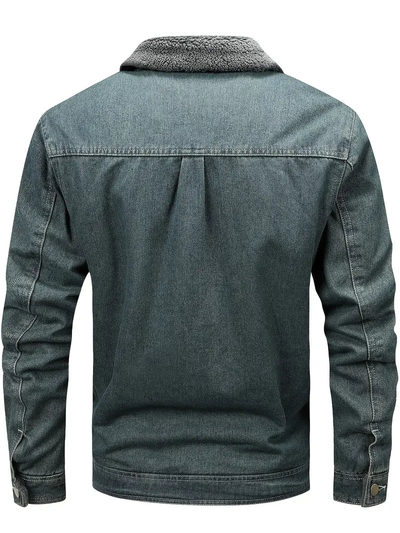 Geoffroy - Chaqueta Vaquera Vintage Con Forro Polar