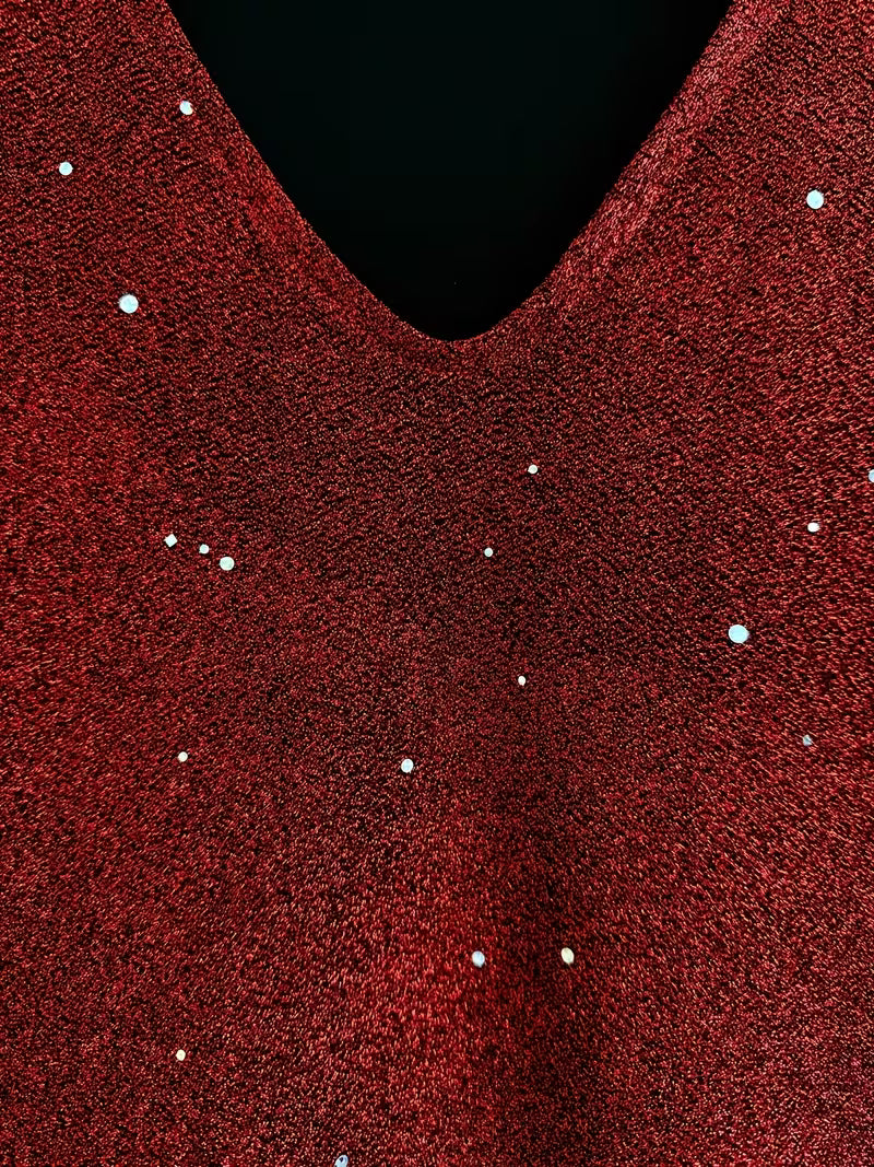 Eglantina - Vestido Midi Con Abundantes Bordados De Abalorios