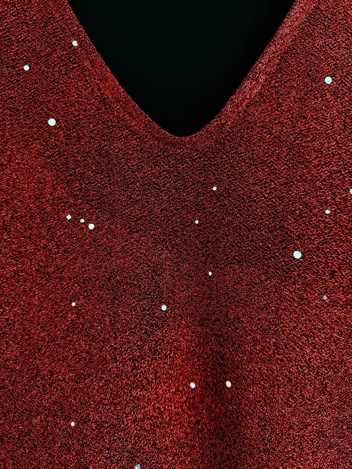 Eglantina - Vestido Midi Con Abundantes Bordados De Abalorios