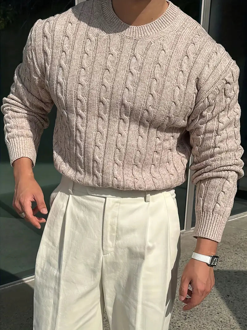 Mergim - Jersey De Manga Larga De Punto Informal