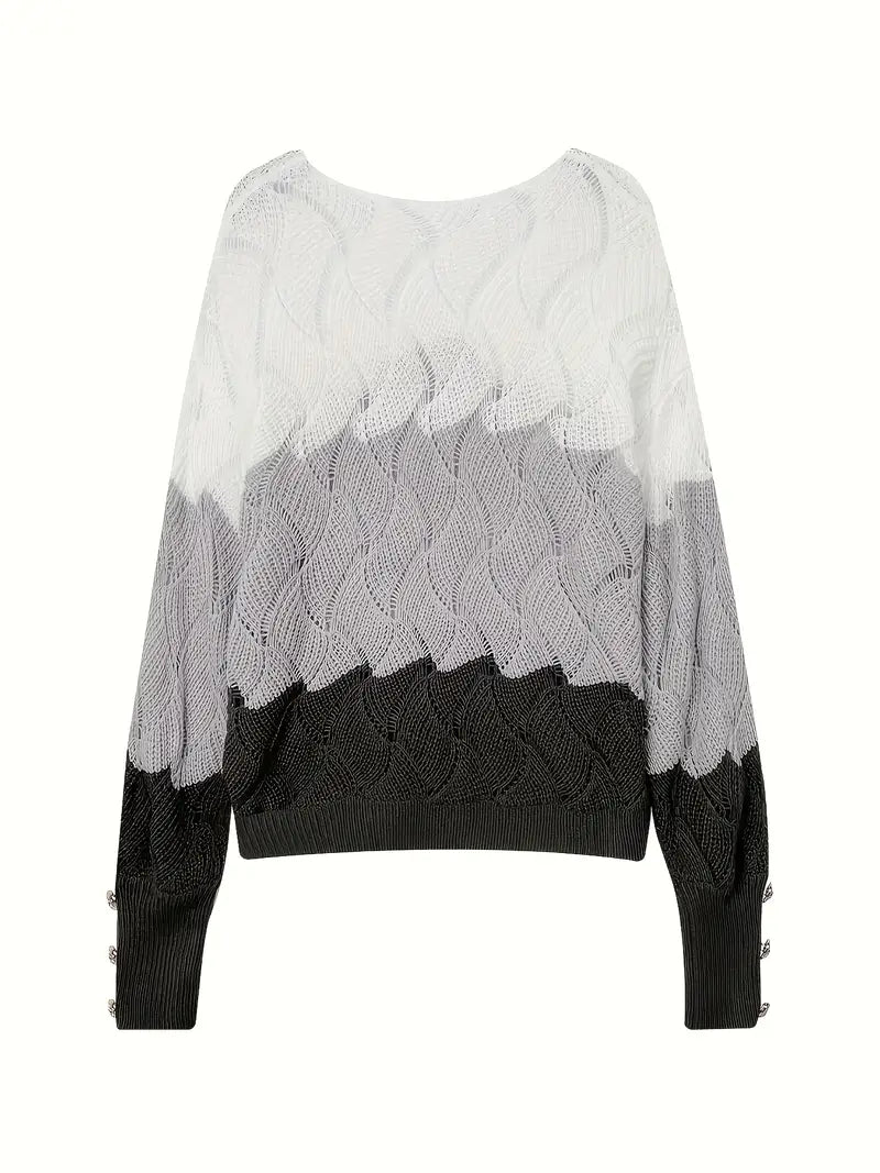 Renilda - Elegante Jersey De Punto Con Cuello En V