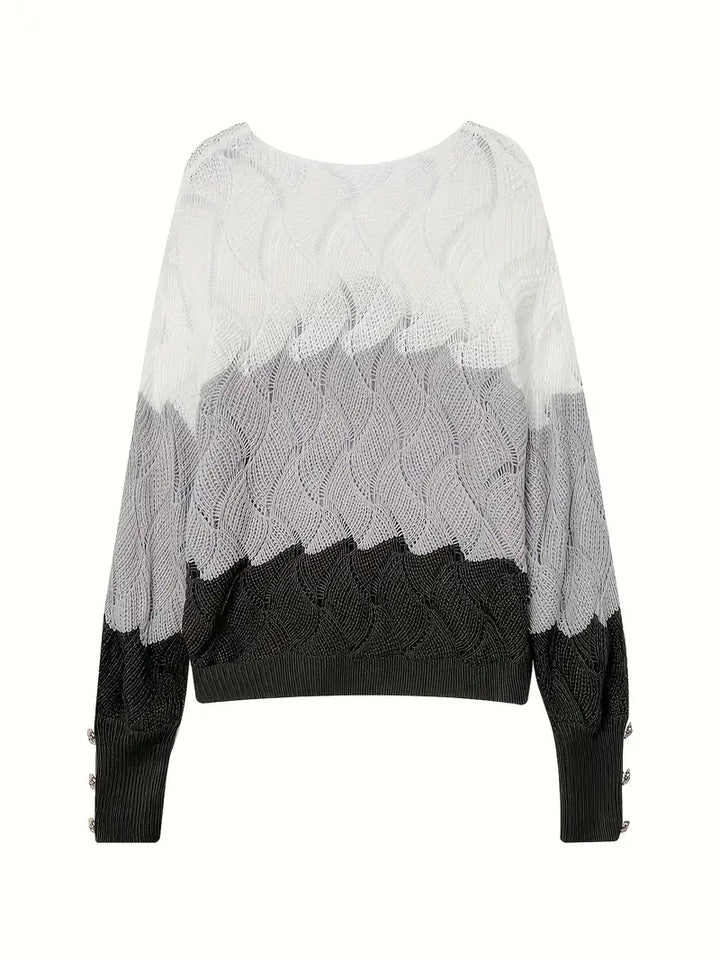 Renilda - Elegante Jersey De Punto Con Cuello En V