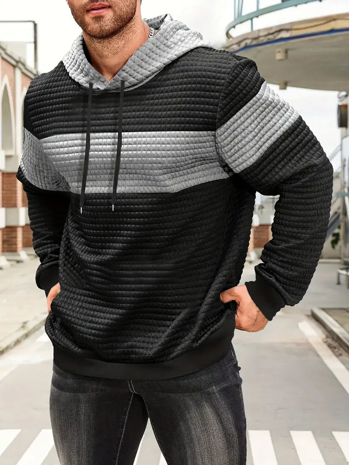 Arvid - Sudadera Con Capucha Texturizada y Bloques De Color