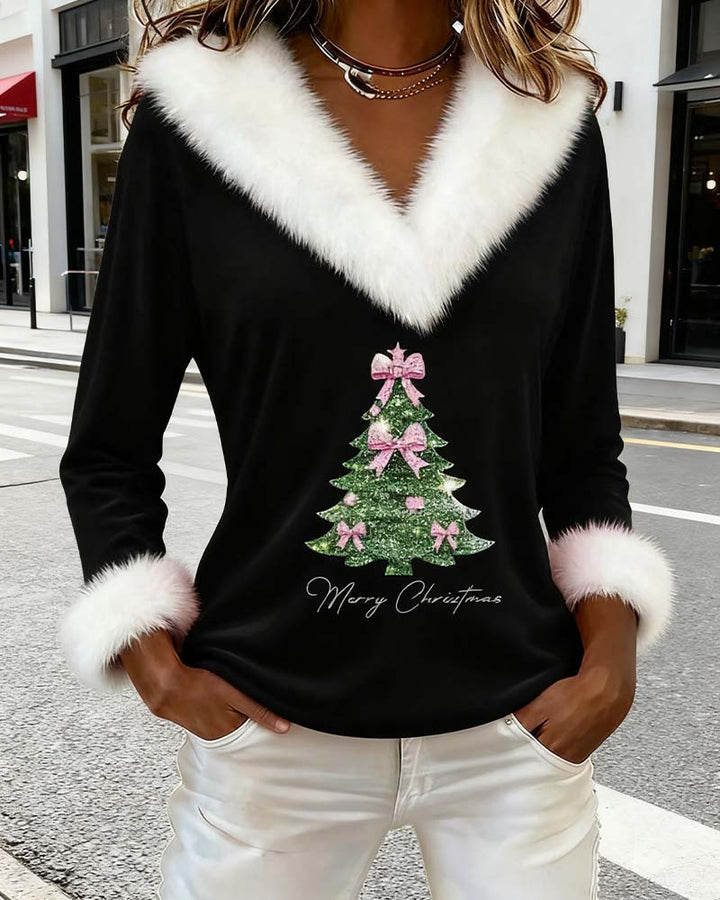 Janika - Cálido Jersey Navideño con Cuello en V