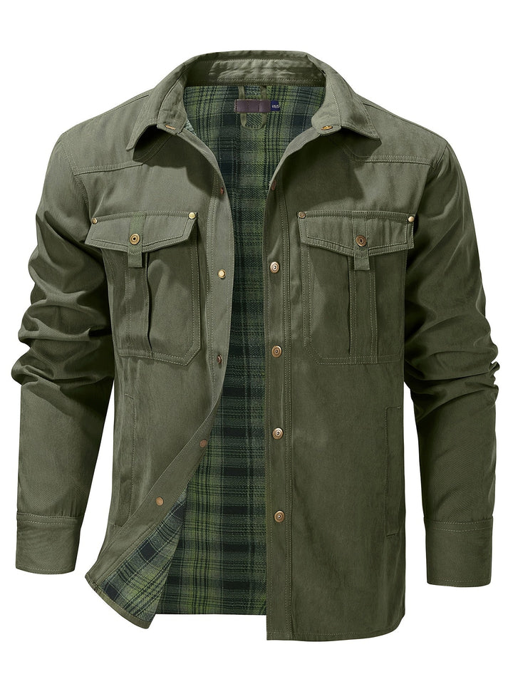 Evrypidis - Chaqueta Cargo Informal De Manga Larga