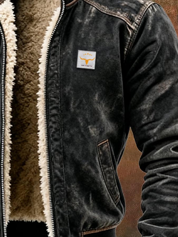 Neesham - Chaqueta Vintage De Ante Con Bolsillos Múltiples Para Exteriores