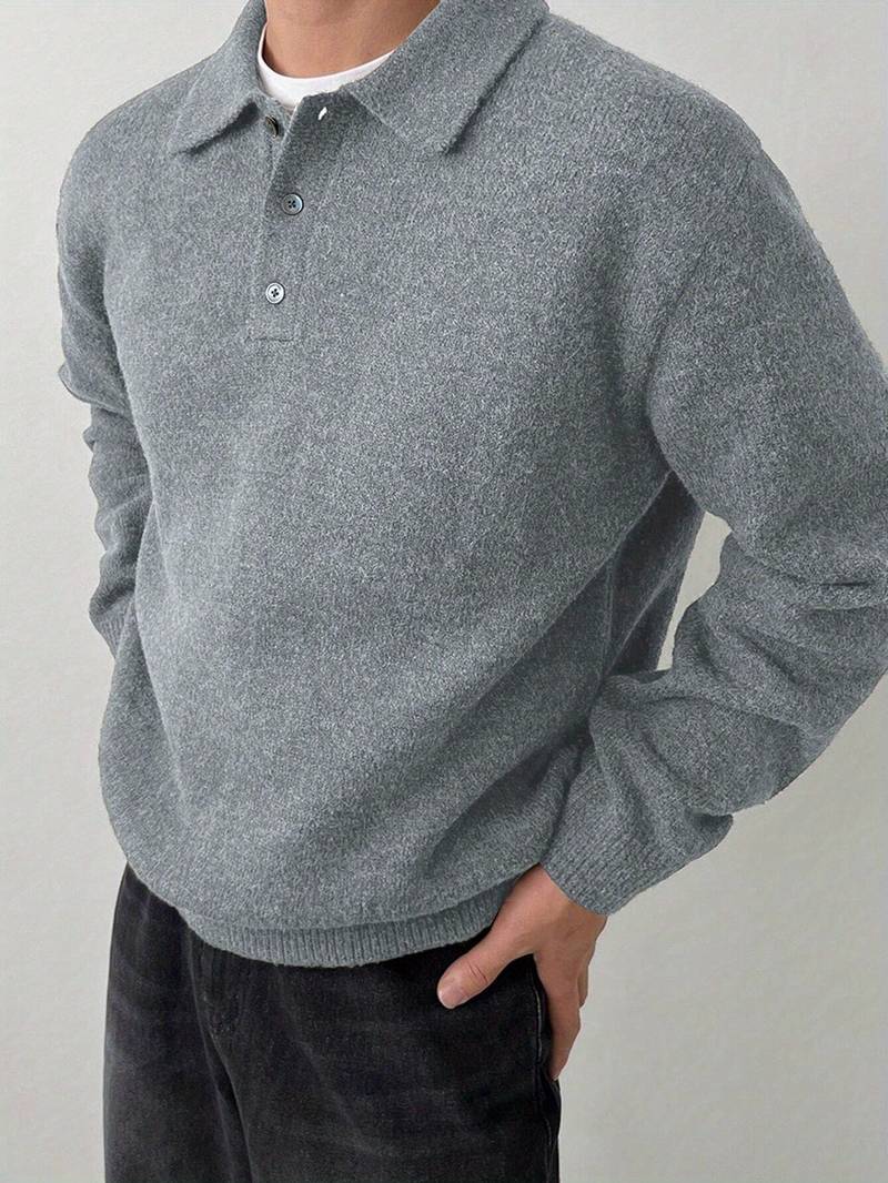 Eliran - Elegante Jersey de Manga Larga Con Cuello Alto