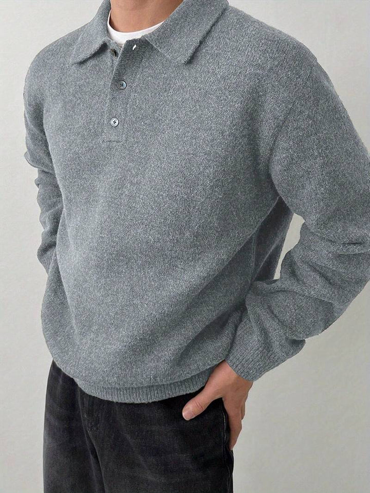 Eliran - Elegante Jersey de Manga Larga Con Cuello Alto