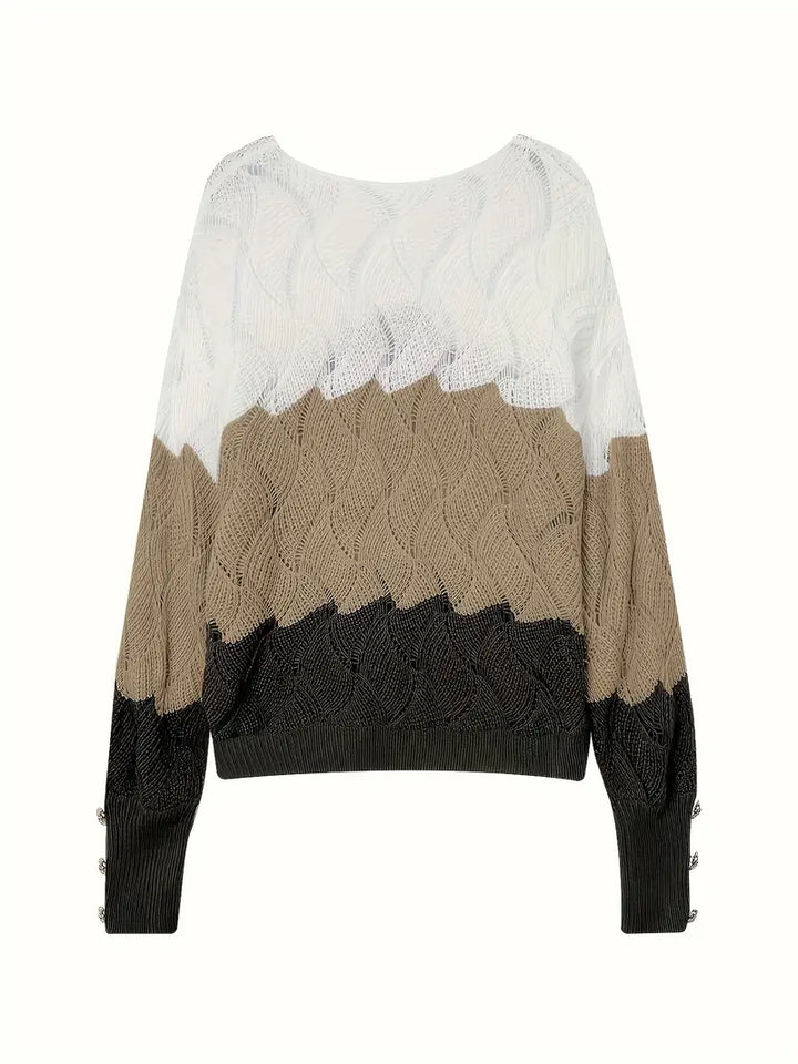 Renilda - Elegante Jersey De Punto Con Cuello En V