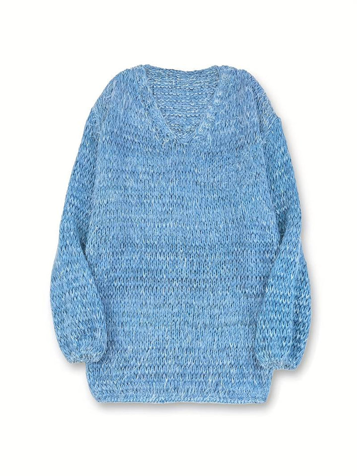 Lital - Elegante Jersey Suave Con Cuello en V