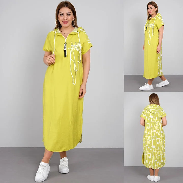 Filiz - Vestido Largo y Elegante Con Capucha