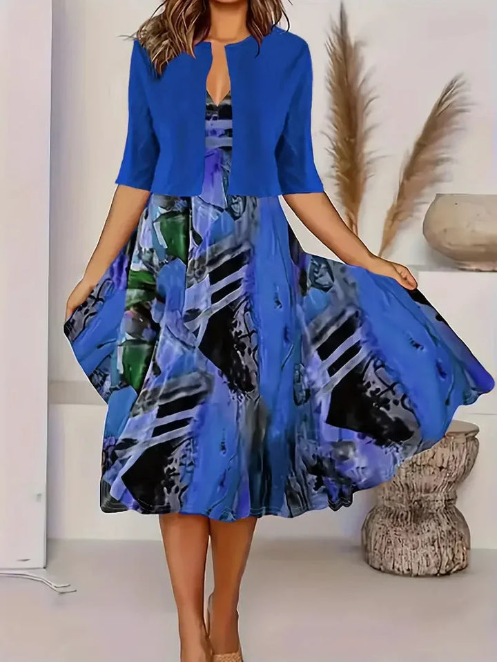 Vainoana - Conjunto De Dos Piezas Con Falda Larga Y Elegante