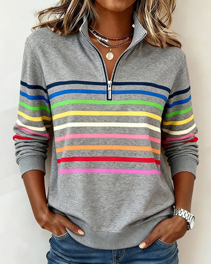Uschi - Elegante Jersey Con Cremallera De Un Cuarto