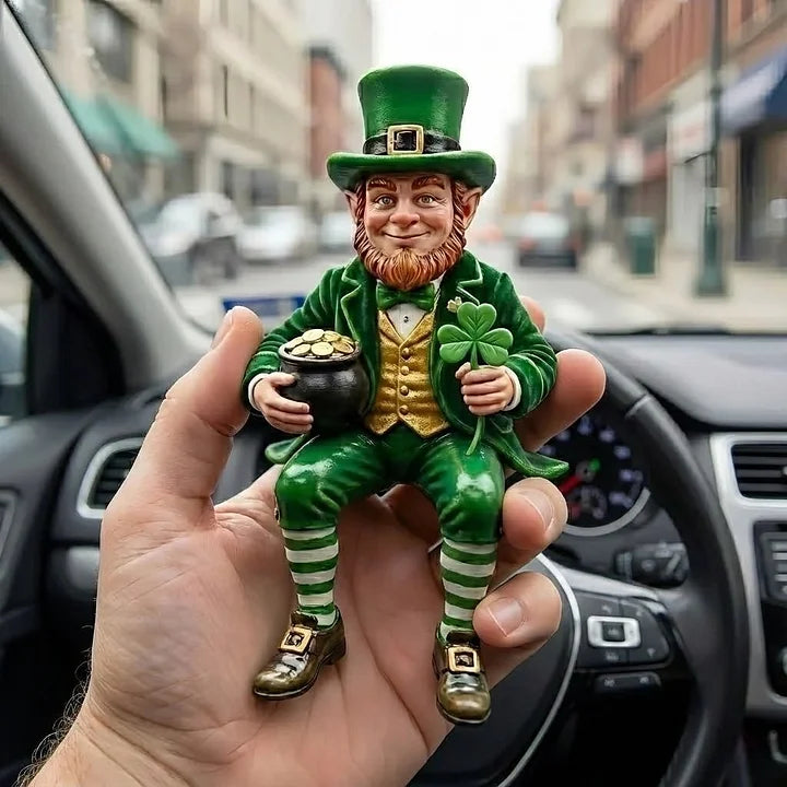 IrishFortune - Figurita Decorativa de Duende del Día de San Patricio