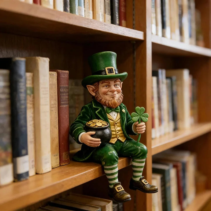 IrishFortune - Figurita Decorativa de Duende del Día de San Patricio
