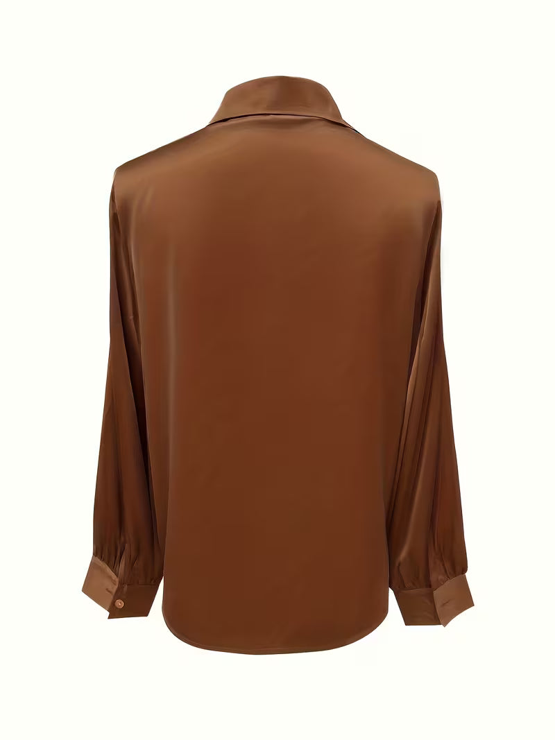 Leylah - Elegante Blusa De Manga Larga