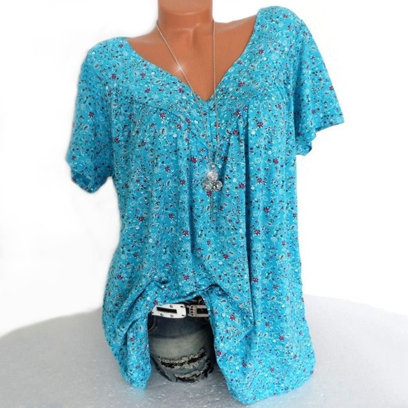 Sarita - Blusa De Manga Corta Con Estampado Floral