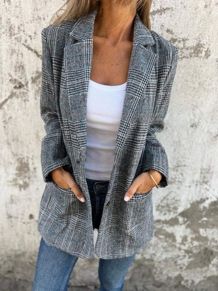 Basia - Elegante Chaqueta De Invierno a Cuadros